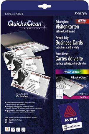 Image du produit Avery Cartes de visite premium (A4)