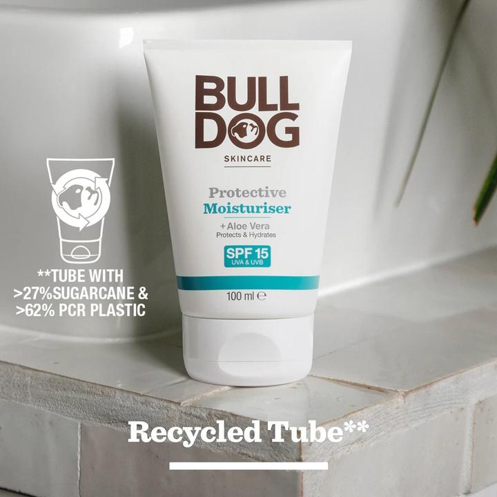 Actual product image Bulldog Moisturizing Face Cream Spf 15 Protective Moisturiser - 100 Ml (Sun cream face, SPF 15, 100 ml)