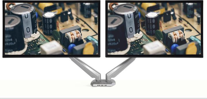 Actual product image StarTech ARMSLIMDUOS monitor mount (dual articulated arms, individually adjustable, for 15- (Table, 32", 16 kg)