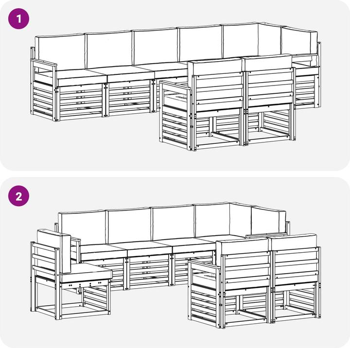 Produktbild vidaXL Outdoor-Sofa