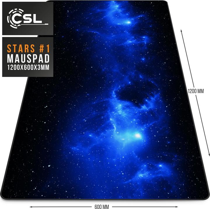 Image du produit CSL Tapis de souris de jeu, XXXL 1200 x 600 x 3 mm Tapis de souris extra large, Lavable, Espace