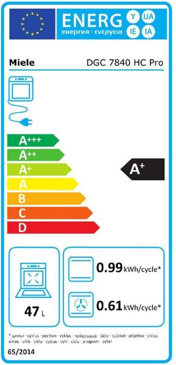 Energy Label Miele DGC 7840 HC Pro