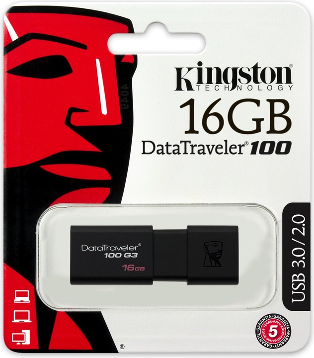 Productafbeelding Kingston DataTraveler 100 G3 (16 GB, USB-A, USB 3.0)