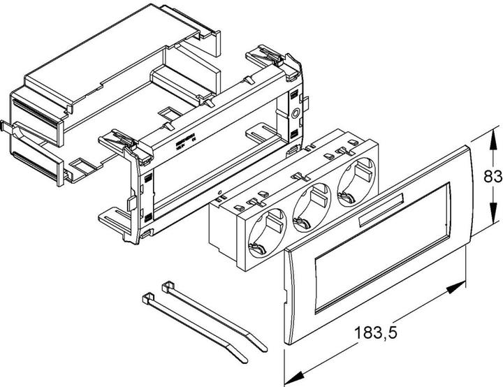 Actual product image Niedax Built-in appliance socket