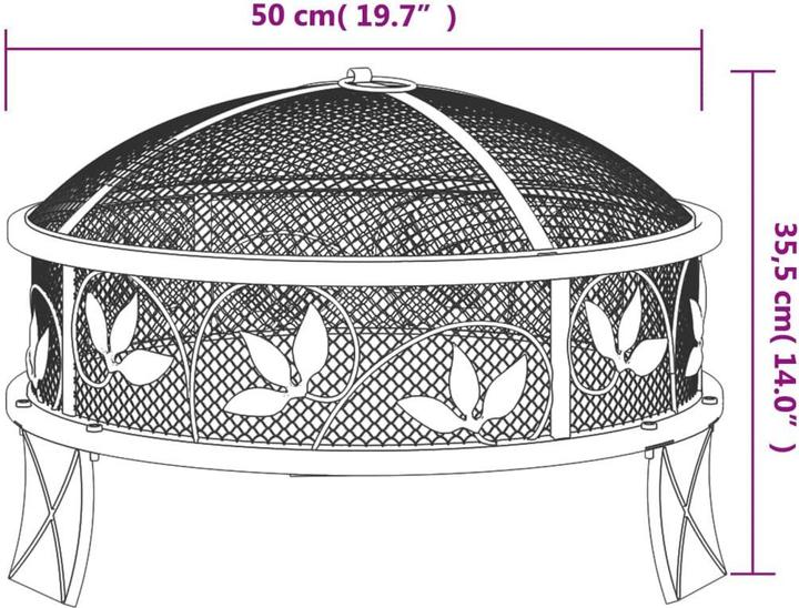 Immagine prodotto vidaXL Feuerschale (50 cm)
