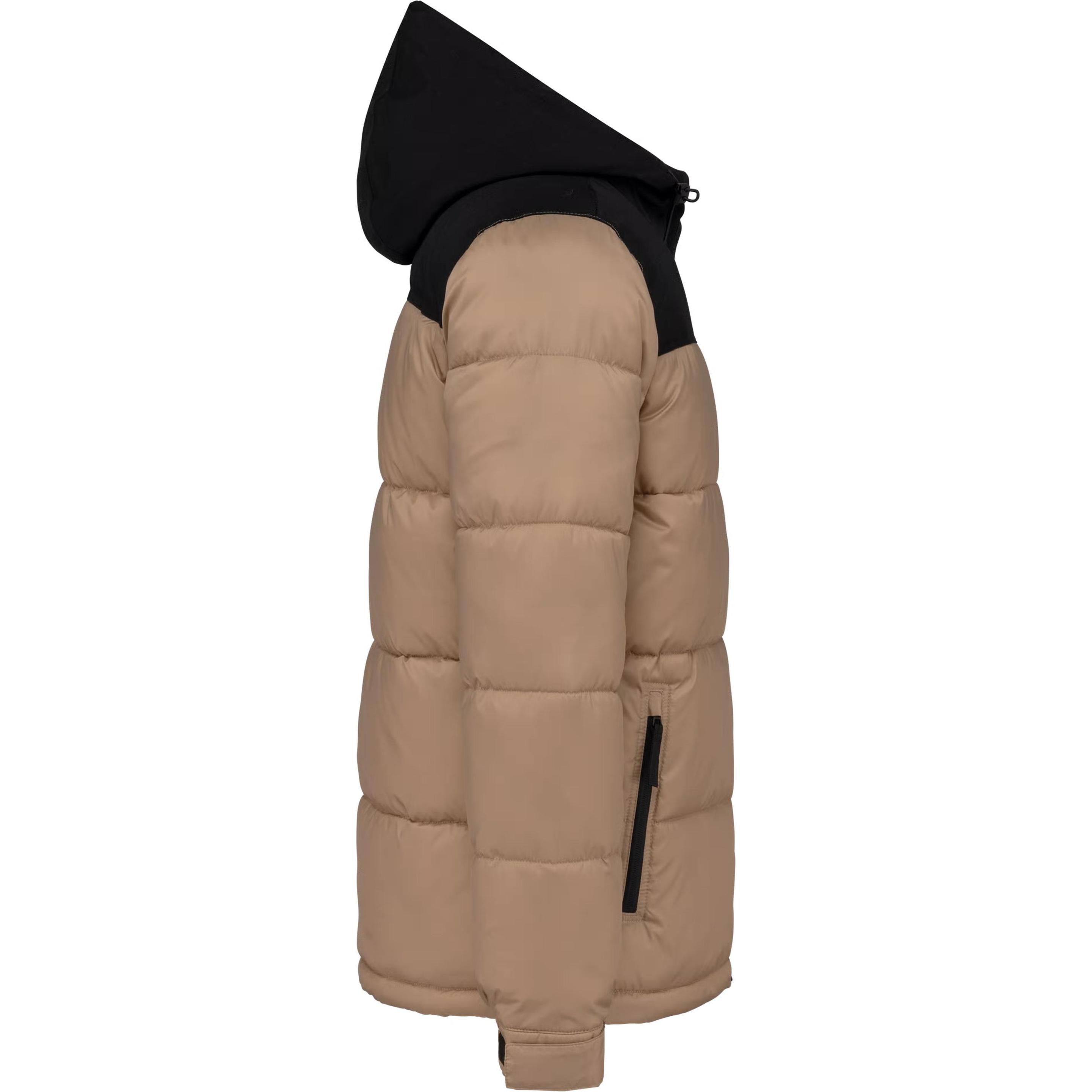 Kariban, Herren, Jacke, Zweifarbige Daunenjacke mit Kapuze (S), Schwarz, S
