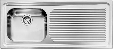Immagine prodotto Aurora 116 x 50 1V Lavello ad incasso Rettangolare Acciaio inossidabile (Lavello montato, 50 cm, 116 cm)