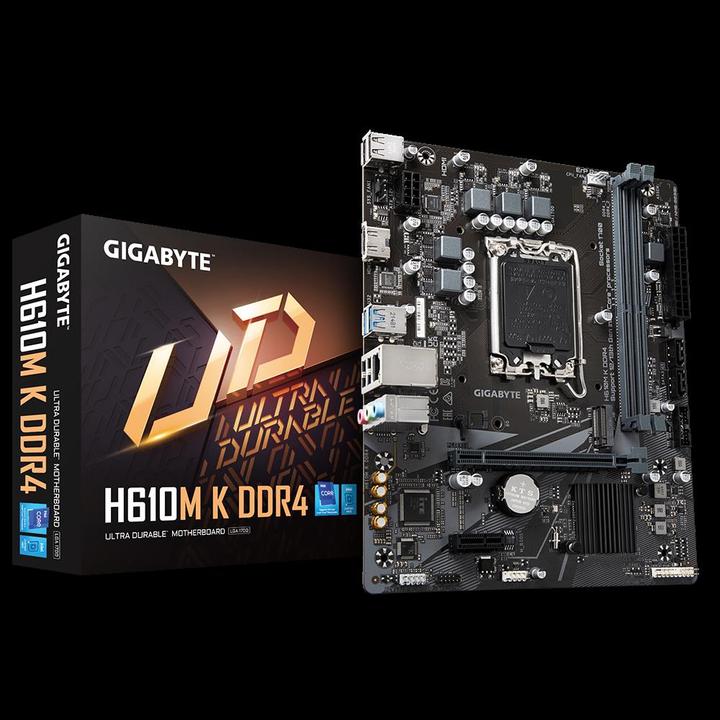 Produktbild Gigabyte H610M K DDR4 (LGA 1700, Intel H610 Express, mATX)