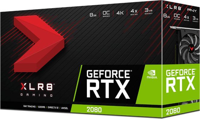 Immagine prodotto PNY GeForce RTX2080 XLR8 Gaming Overclocked Triple Fan 8GB GDDR6 256-bit PCI-Express 3.0 x16 Uno 6-Pi... (8 GB)