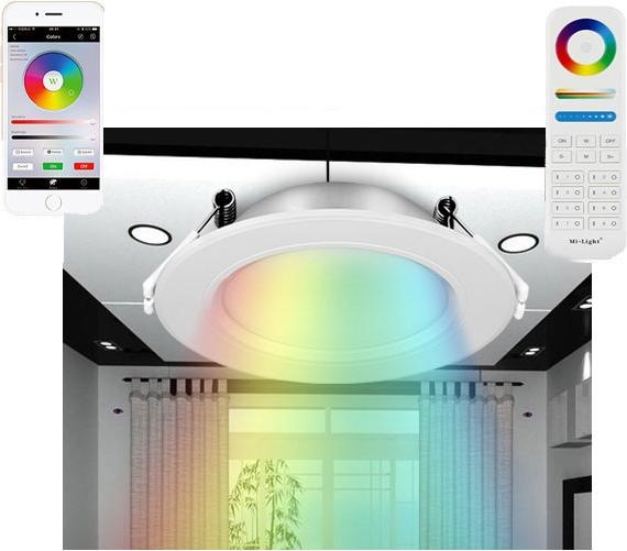Produktbild Milight LED Einbauspot Smart 6W RGB+KW/WW (600 lm)