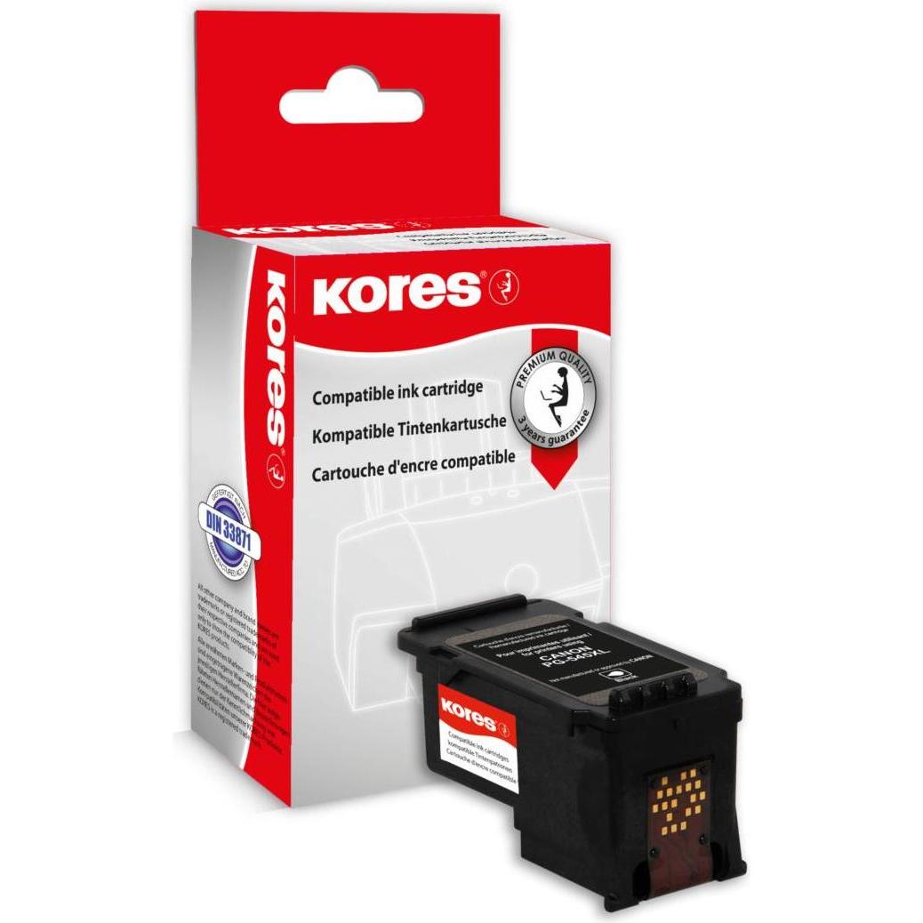 Kores, Druckerpatrone, wiederbefüllte Tinte G1562BK ersetzt Canon PG-545XL schwarz Inhalt 15 ml Gruppe (B)
