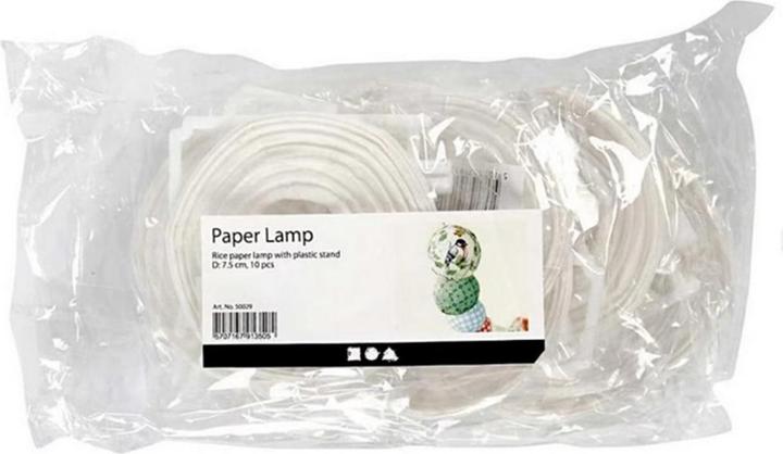 Actual product image ScrapCooking Creativ Company Paper Lantern / Paper Lamp (5 x 10 x 10 cm, 10 x)