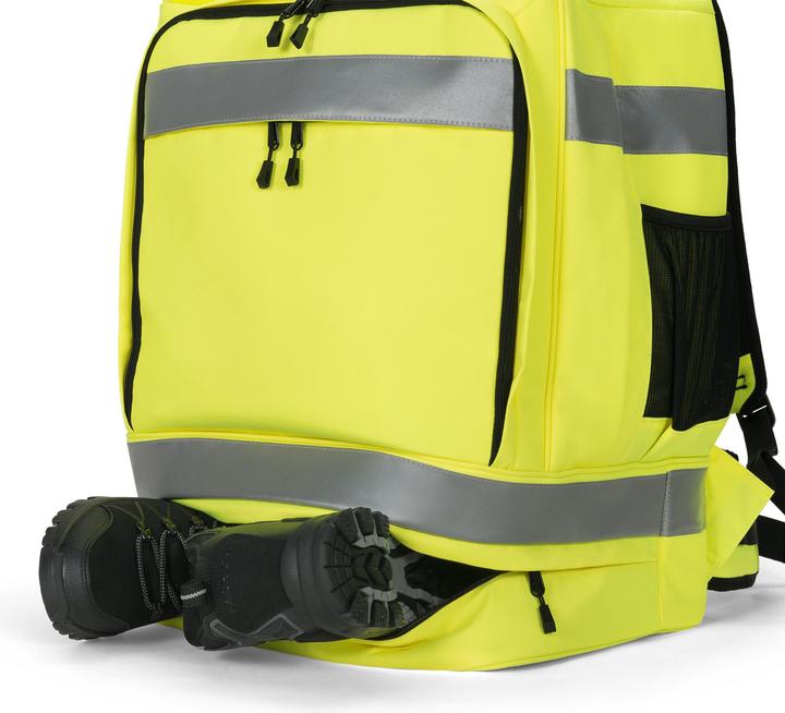 Actual product image Dicota Backpack Hi-Vis 65 litres – yellow (65 l)