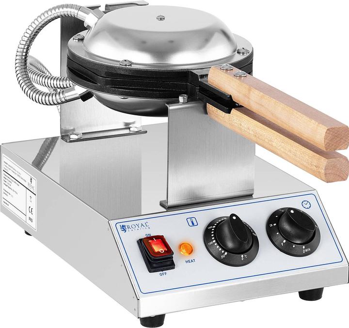 Produktbild Royal Catering Bubble Waffeleisen 1.415 W 250 °C Timer: 0 - 5 min Waffeleisen Waffelmaschine