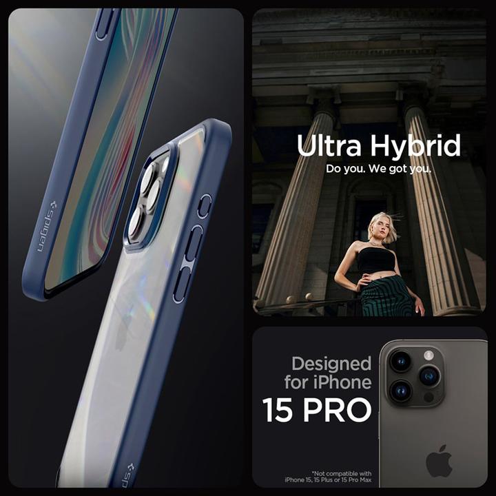 Image du produit Spigen Ultra Hybrid, bleu marine - iPhone 15 Pro (Apple iPhone 15 Pro)