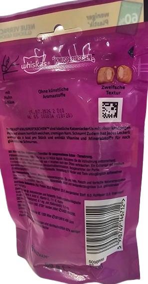 Immagine prodotto Whiskas Tentazioni di pollame e formaggio (Adulto, 1 pz., 60 g)