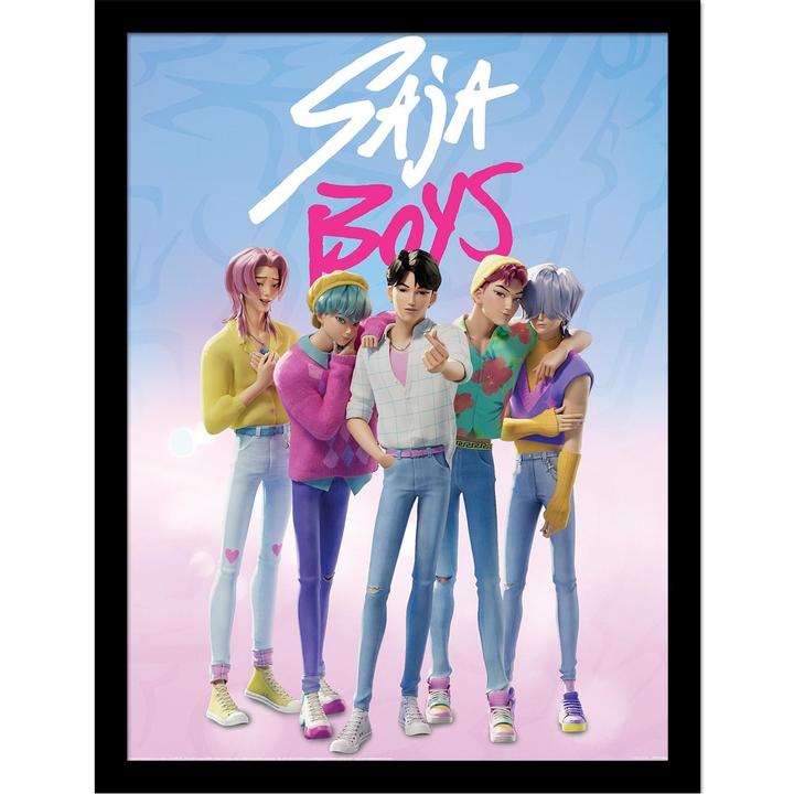 Image du produit K-Pop Demon Hunters - Poster encadré motif Saja Boys (40 x 30 cm)