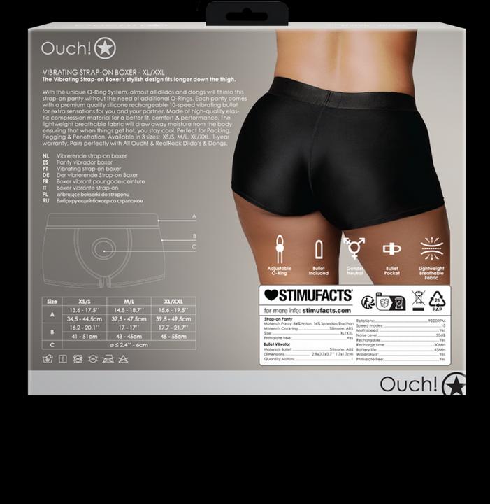 Productafbeelding Ouch! Vibrerende Strap-on Boxer - XL/XXL