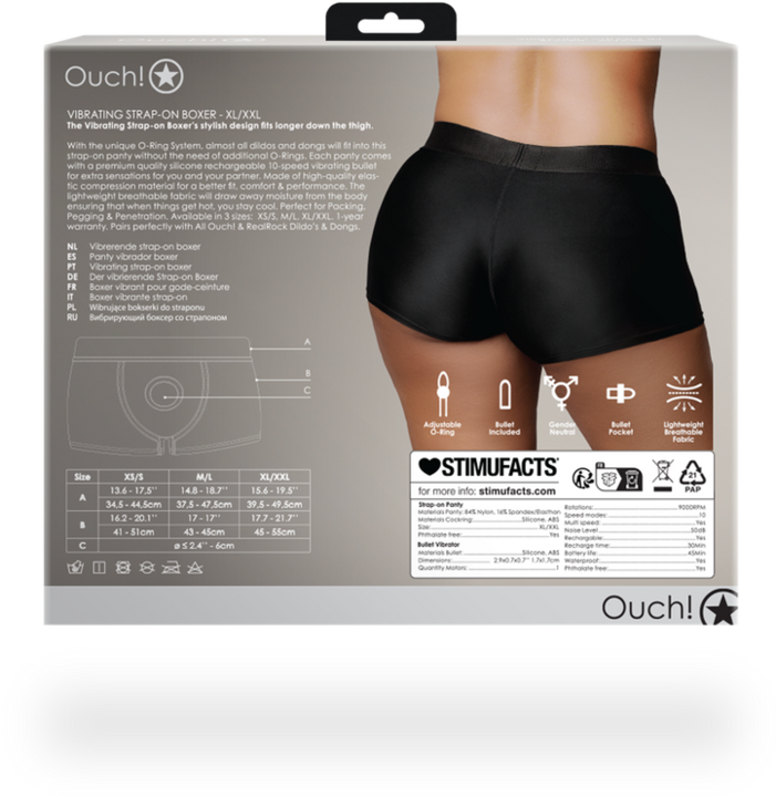 Produktbild Ouch! Vibrating Strap-on Boxer - XL/XXL