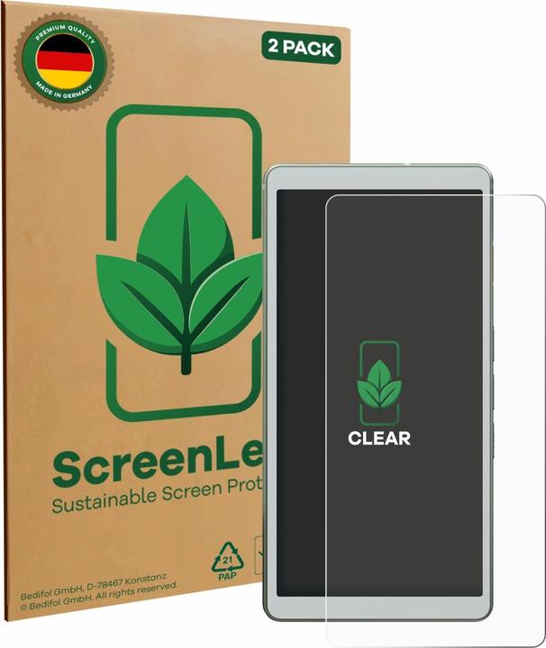 ScreenLeaf Pellicola protettiva, Proteggi Schermo Sostenibili, Clear, Antigraffio