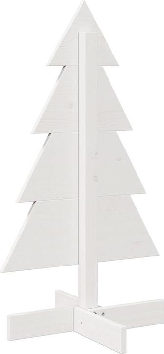 Actual product image vidaXL Christmas tree wood Christmas tree decoration wooden tree white 180cm solid pine wood (180 cm)