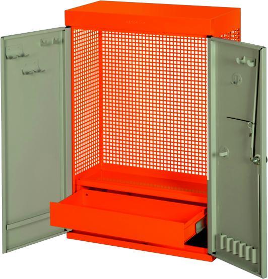 Actual product image Irimo Two-door tool cabinet for wall mounting, red, 900 mm × 250 mm × 602 mm (25 cm, 90 cm)
