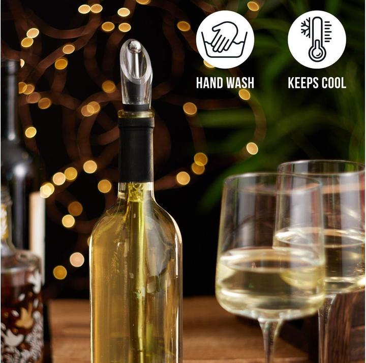 Immagine prodotto Oak & Steel Set regalo di accessori per vino premium 5 in 1 (Versatore di vino)
