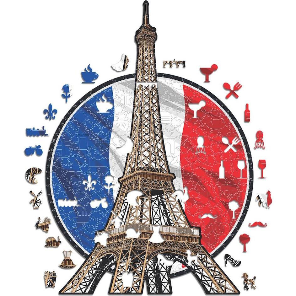 Iconic Eifelturm - Monument Holz Puzzle Grösse L (500 Teile) (500 Teile)