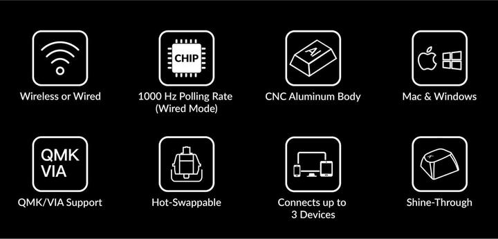 Image du produit Keychron Q5 Pro (CH, Filaire, Sans fil)