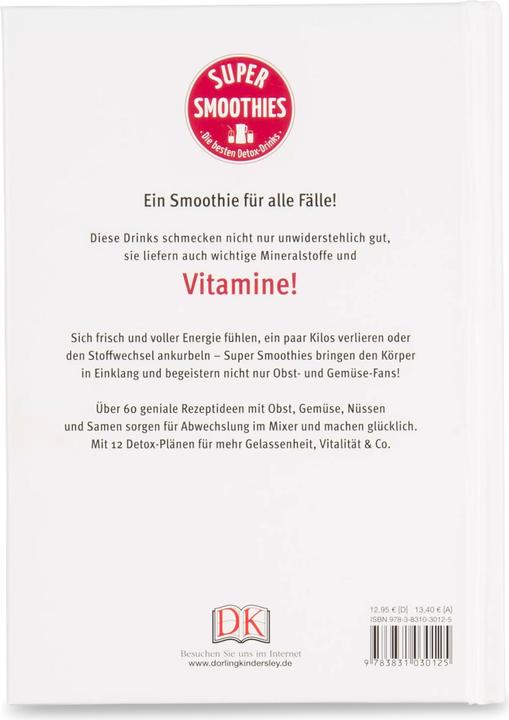 Immagine prodotto Super Smoothies - Die besten Detox-Drinks (Tedesco, Fern Green|DK Publishing, Verde lontano, 2015)