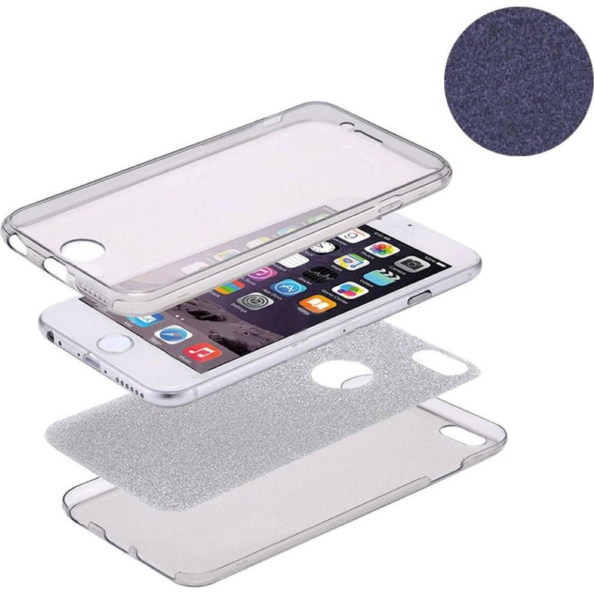 Thumbnail - König Design Full TPU Case für Apple iPhone 6s Plus Schutz Hülle Handy Glitzer Cover Schwarz (Apple iPhone 6 Plus), Smar...