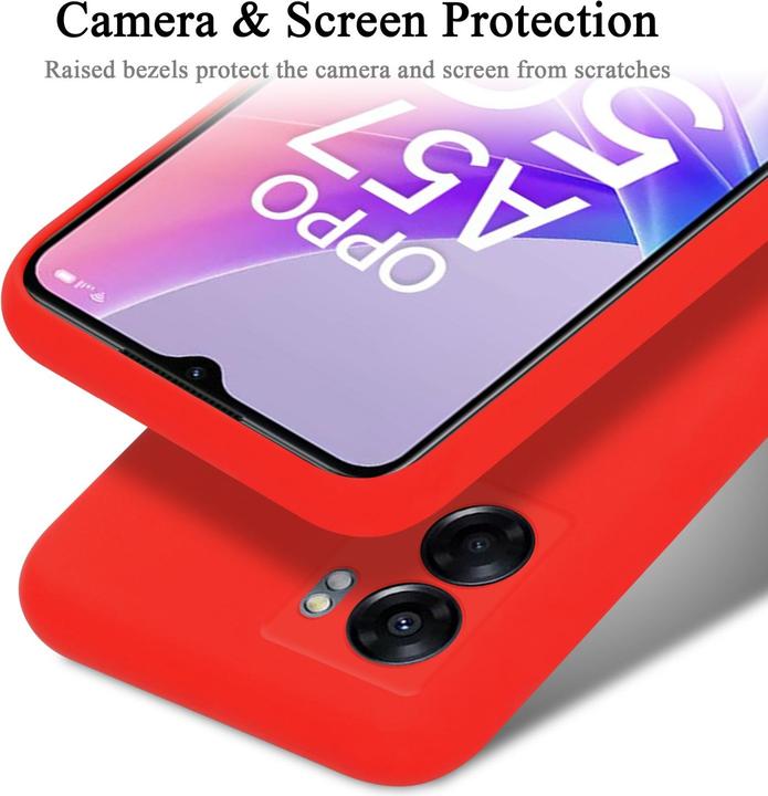 Actual product image Cadorabo TPU Liquid Silicone Case Cover for Oppo A57 5G / A77 5G / Realme V23 (Oppo A57 5G, Oppo A77 5G, Realme V23 5G)
