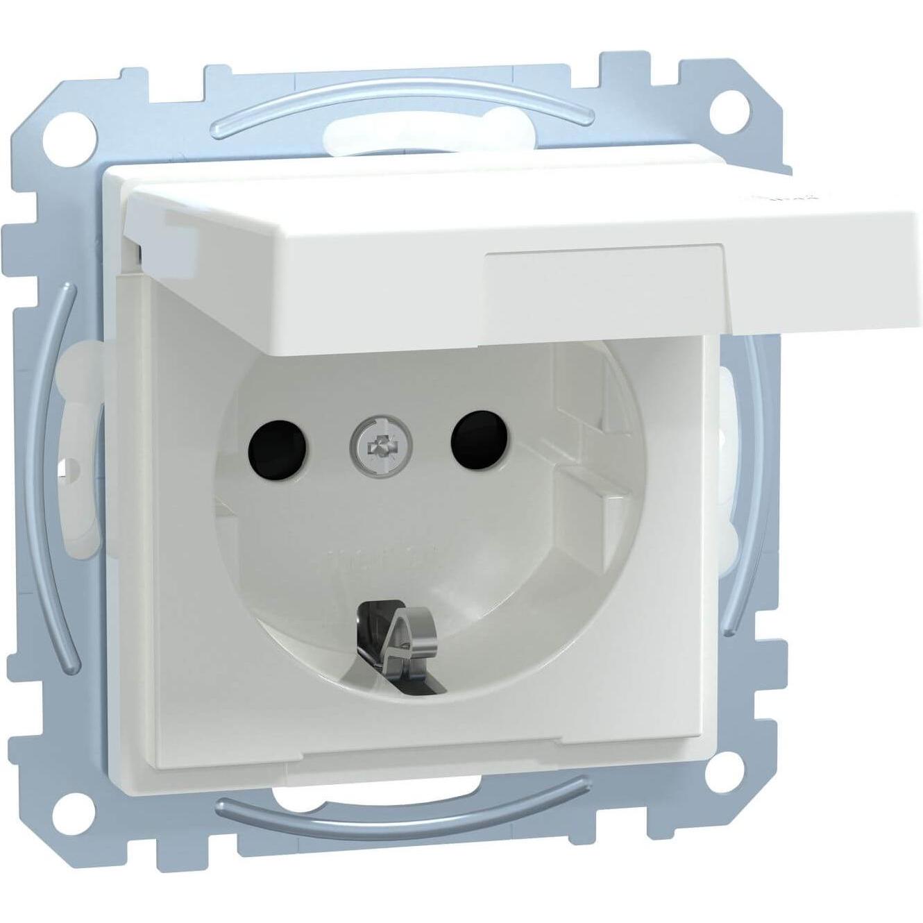 Merten, Steckdose, SCHUKO-Steckdose mit Klappd., IP44, BRS, MEG2414-0325