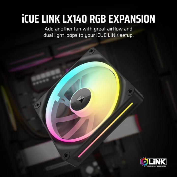 Actual product image Corsair iCUE LINK LX140 RGB (140 mm, 1 x)