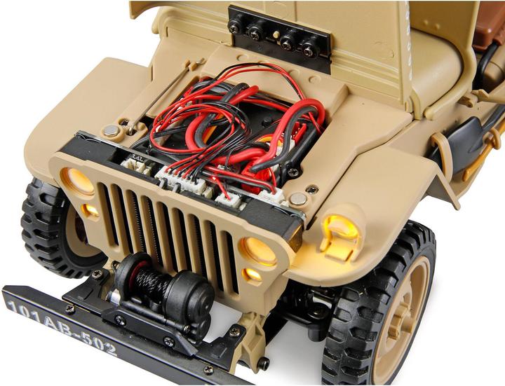 Produktbild Amewi Jeep Willys MB Scale Crawler 4WD 1:14 RTR sand (RTR Ready-to-Run)