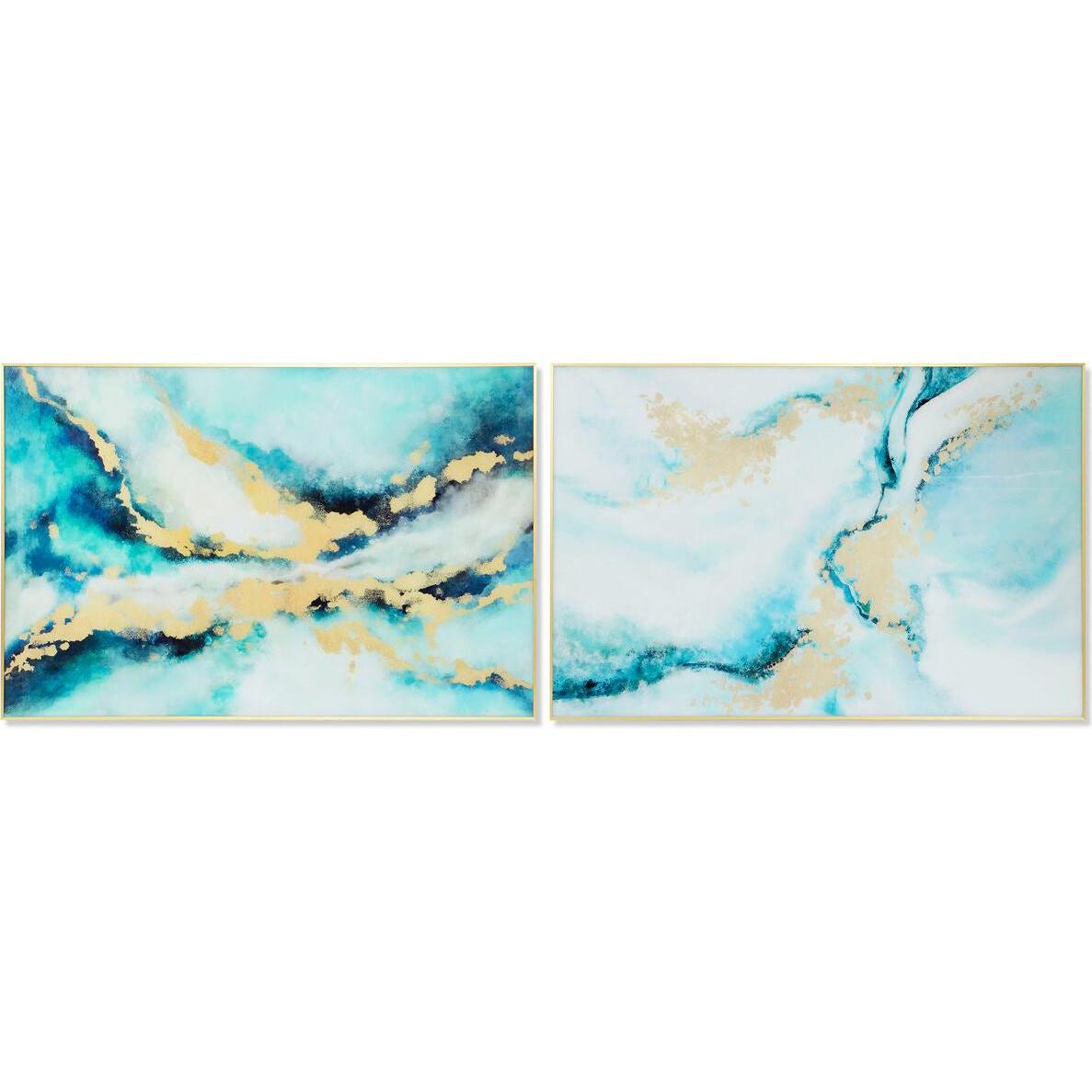 DKD Home Decor, Quadri, Painting 80 x 2,5 x 120 cm Abstract Modern (2 Units) (80 x 2.50 cm)
