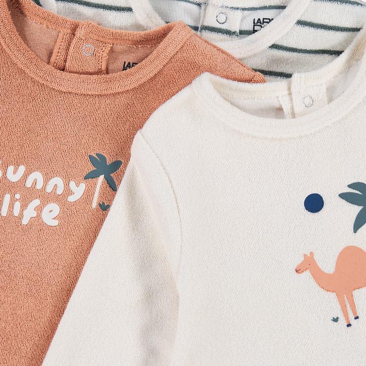 Produktbild La Redoute Collections 3er-Pack Frottee-Strampler (68)