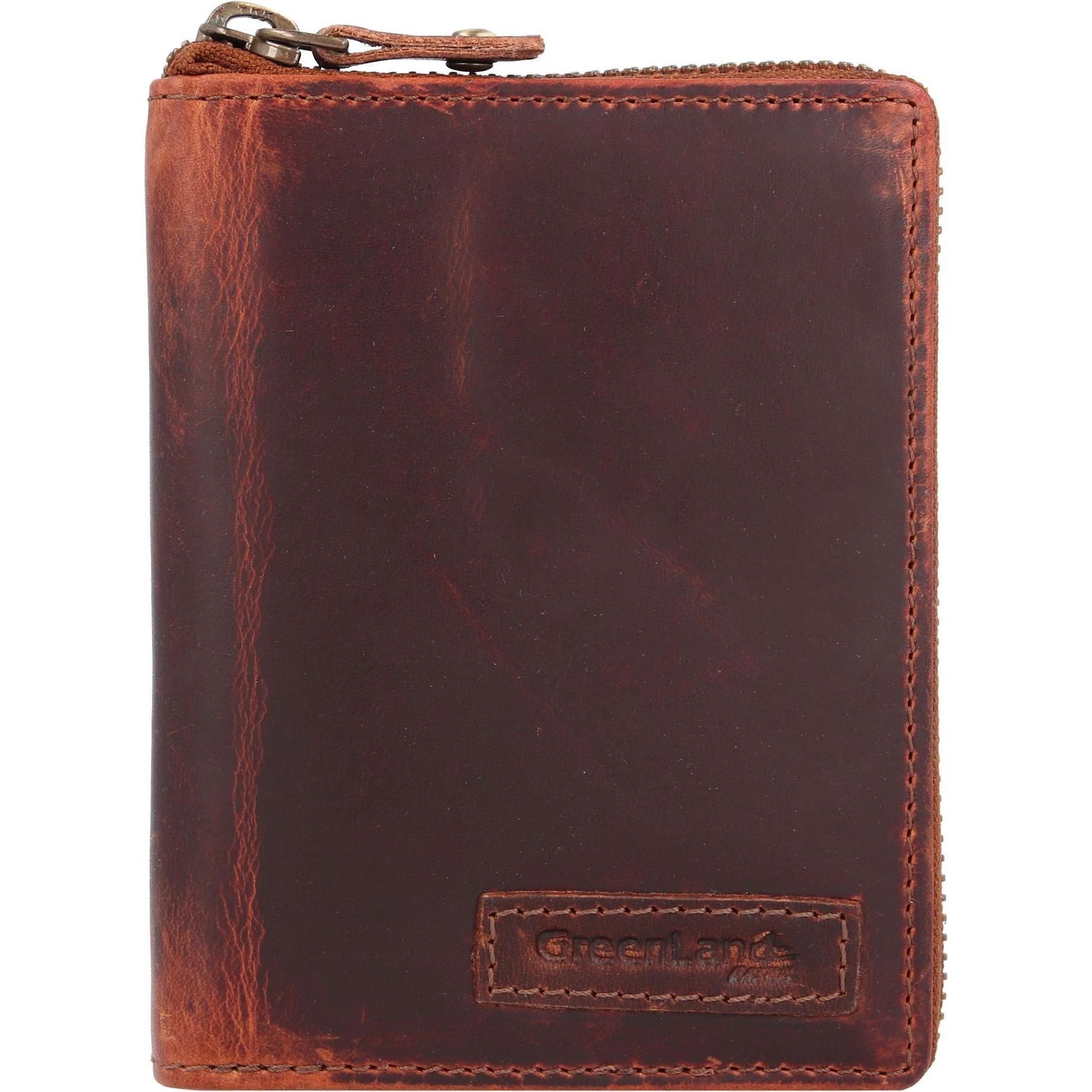 Greenland Nature, Herren, Portemonnaie, Soft & Safe Geldbörse RFID Leder 9 cm, Braun