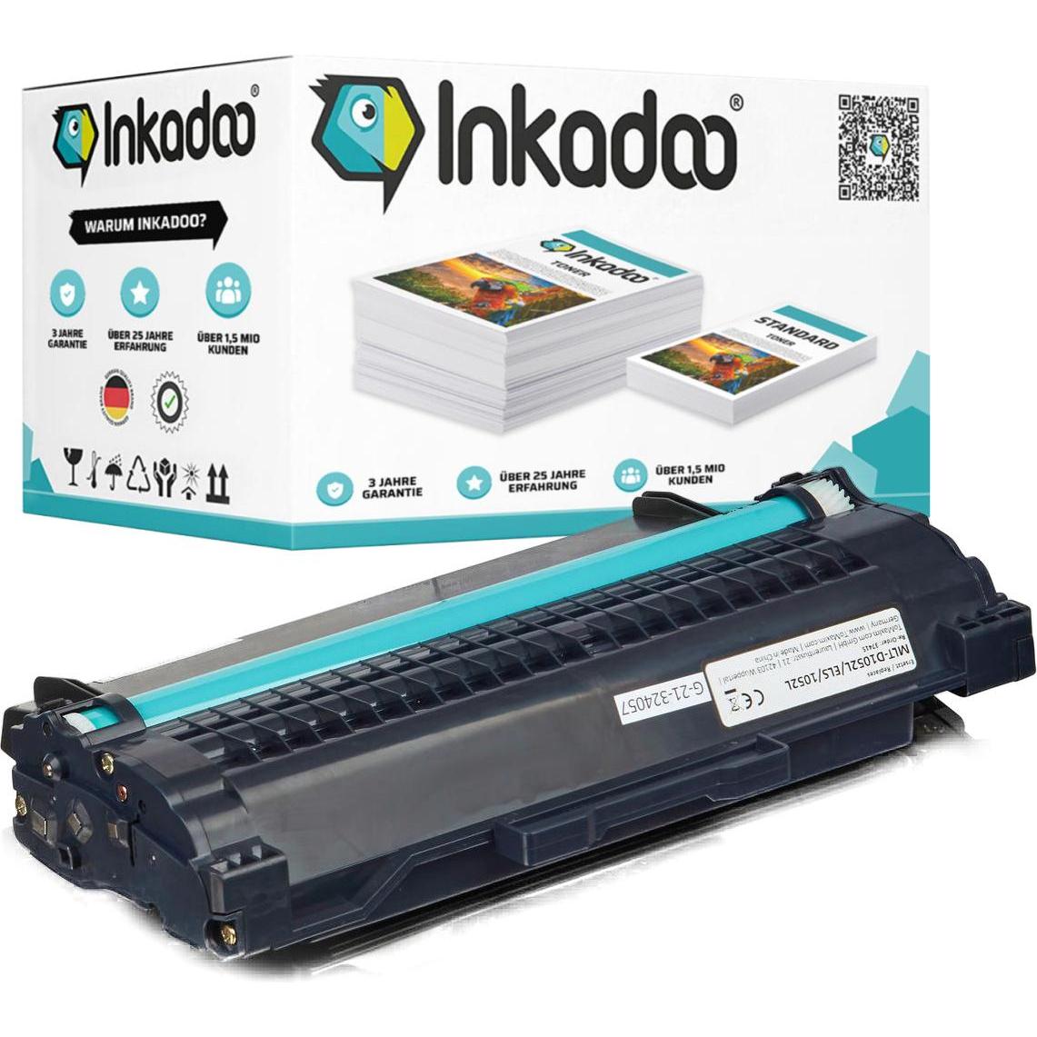 Inkadoo, Toner, Toner kompatibel zu Samsung MLT-D1052L/ELS / 1052L Toner, schwarz Schwarz (BK)