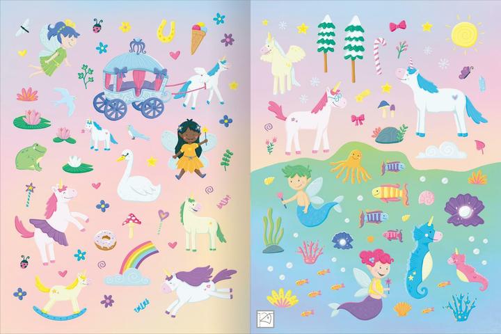 Produktbild Mein flauschiges Stickerheft – Einhörner (400 Sticker)