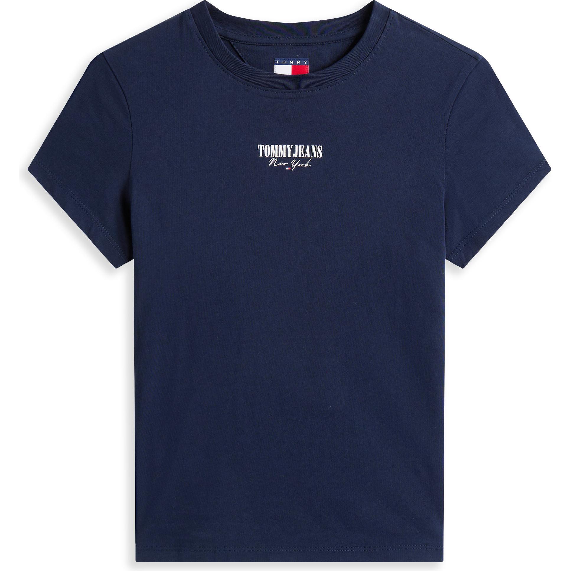 Tommy Jeans, Donne, Maglietta, Tjw Slim Essential Logo2 Tee Ext, Blu, (M)