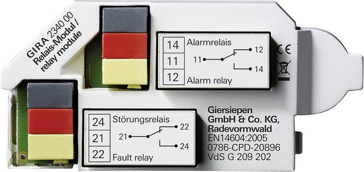 Produktbild Gira 234000 - Relaismodul - Rauchmelder - CE - 1 Stück(e)