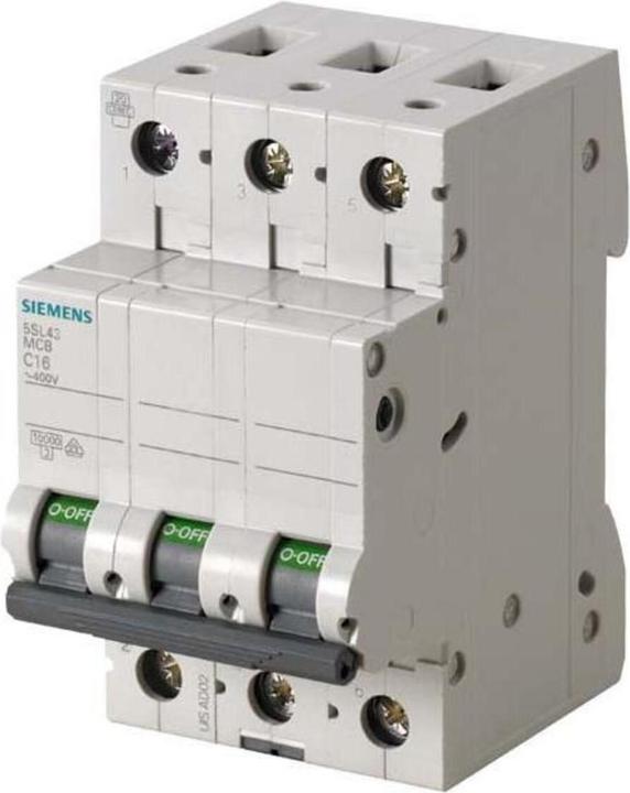 Siemens SIEM 5SL4302-7 Miniature circuit breaker 400V 10KA, 3 pole, C, 2A