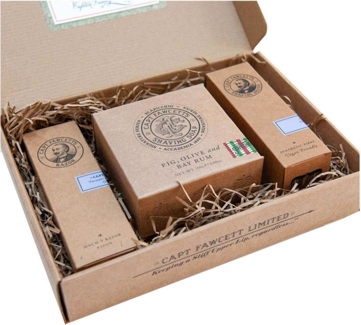 Image du produit Captain Fawcett Coffret cadeau - Scapicchio : Savon à Raser, Blaireau et Rasoir