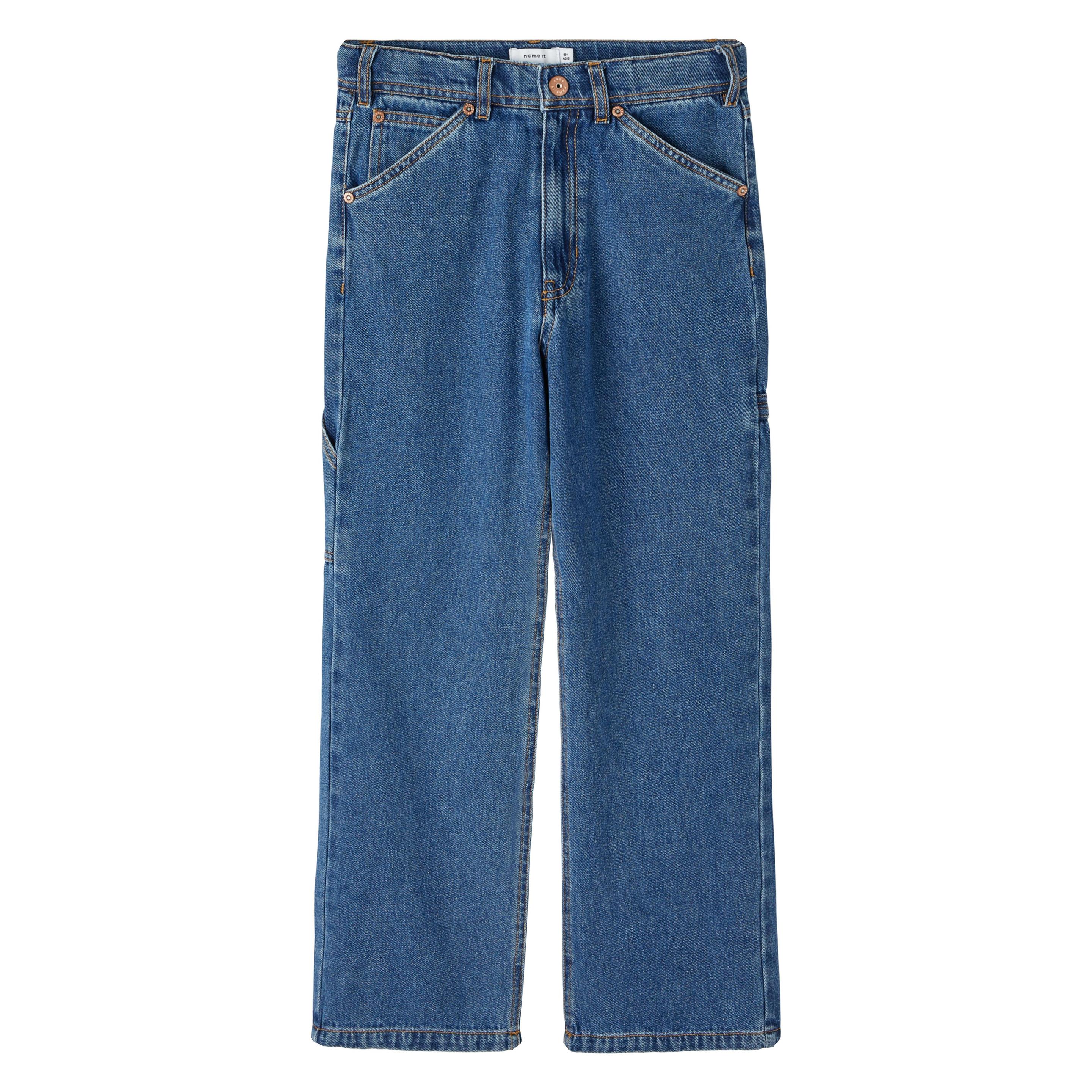 Name It, Jungen, Jeans, Straight Fit Cargojeans, Blau, (164)