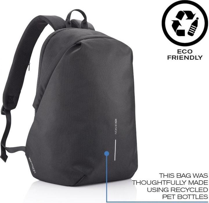 Actual product image XD Design Bobby Soft Backpack Casual Backpack Black Polyethylene Terephthalate (13 l)