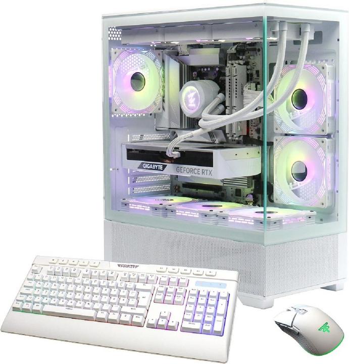 Hyrican GAMEMAX ICE 7766 Ryzen 5 9600X WAK 64GB DDR5 2TB Gen4 SSD RTX 5070 (AMD Ryzen 5 9600X, 64 GB, 2000 GB, GeForce RTX 5070)