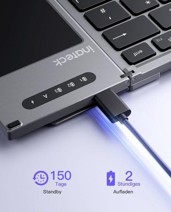Actual product image Inateck Keyboard 06101 steel gray (KB06101 steel gray) (DE, Wireless)
