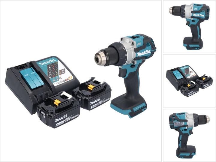 Actual product image Makita DDF 489 RF cordless drill driver 18 V 73 Nm brushless + 2x rechargeable battery 3.0 Ah + charger