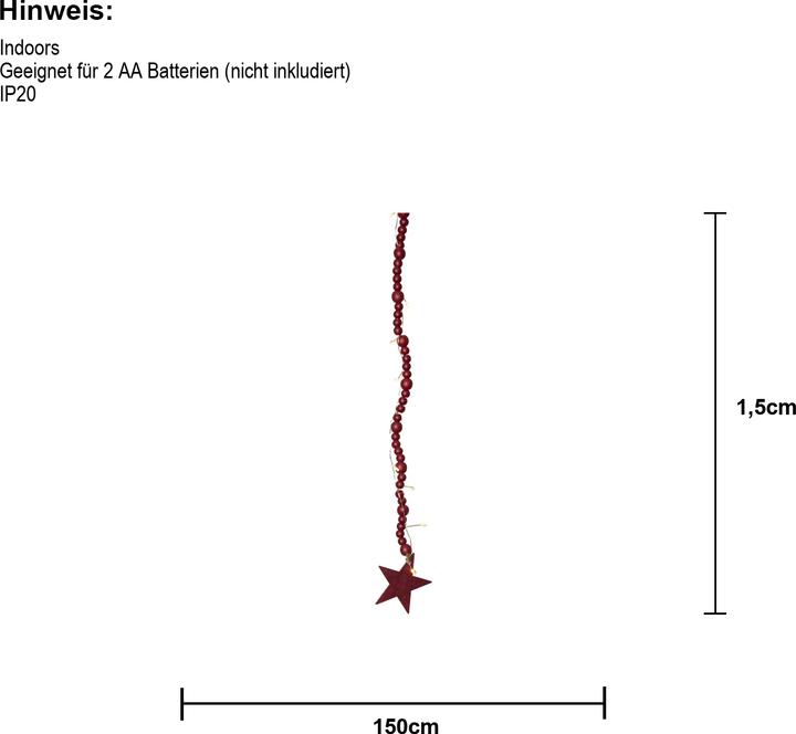 Actual product image Star Trading Lichterkette Beady (1.50 m)